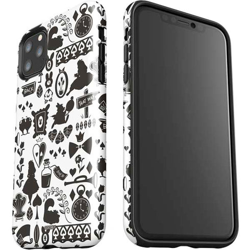 Disney Alice in Wonderland (animated) Silhouette Pattern iPhone 11 Pro Max Impact Case