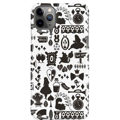 Disney Alice in Wonderland (animated) Silhouette Pattern iPhone 11 Pro Max Lite Case
