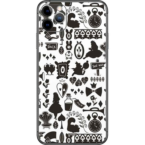 Disney Alice in Wonderland (animated) Silhouette Pattern iPhone 11 Pro Max Skin