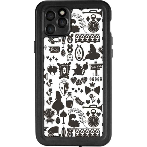 Disney Alice in Wonderland (animated) Silhouette Pattern iPhone 11 Pro Max Waterproof Case