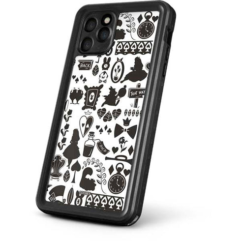 Disney Alice in Wonderland (animated) Silhouette Pattern iPhone 11 Pro Max Waterproof Case