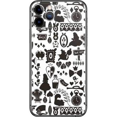 Disney Alice in Wonderland (animated) Silhouette Pattern iPhone 11 Pro Skin