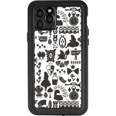 Disney Alice in Wonderland (animated) Silhouette Pattern iPhone 11 Pro Waterproof Case