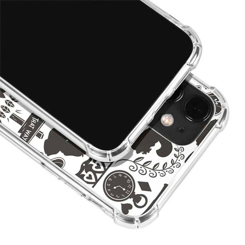Disney Alice in Wonderland (animated) Silhouette Pattern iPhone 12 Clear Case