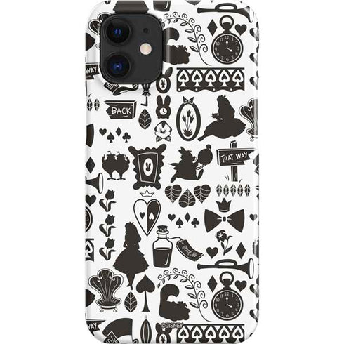 Disney Alice in Wonderland (animated) Silhouette Pattern iPhone 12 Mini Lite Case