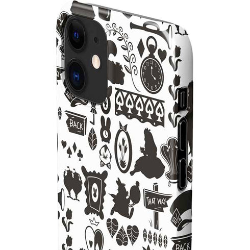 Disney Alice in Wonderland (animated) Silhouette Pattern iPhone 12 Mini Lite Case