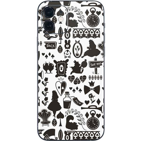 Disney Alice in Wonderland (animated) Silhouette Pattern iPhone 12 Mini Skin
