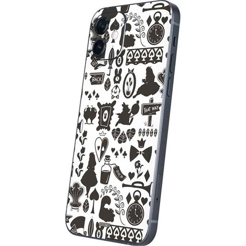 Disney Alice in Wonderland (animated) Silhouette Pattern iPhone 12 Mini Skin