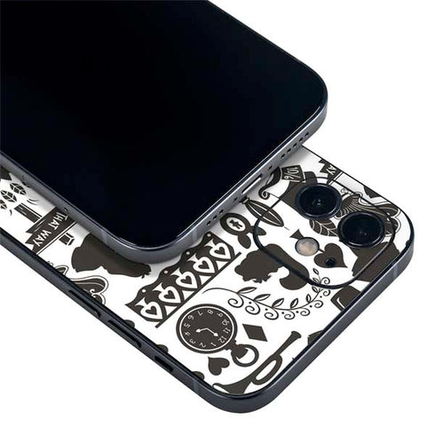 Disney Alice in Wonderland (animated) Silhouette Pattern iPhone 12 Mini Skin