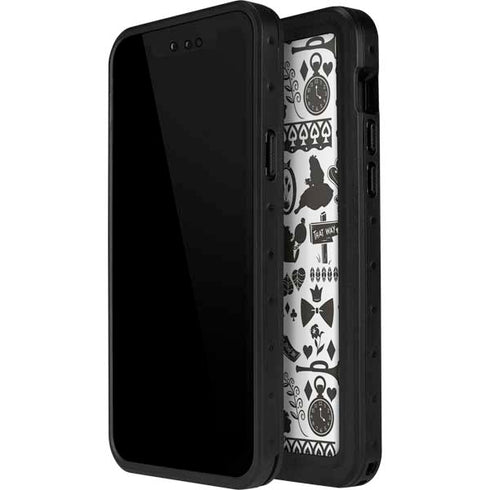 Disney Alice in Wonderland (animated) Silhouette Pattern iPhone 12 Mini Waterproof Case