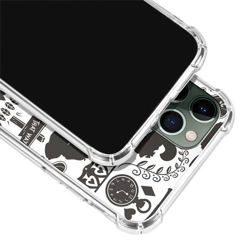Disney Alice in Wonderland (animated) Silhouette Pattern iPhone 12 Pro Max Clear Case