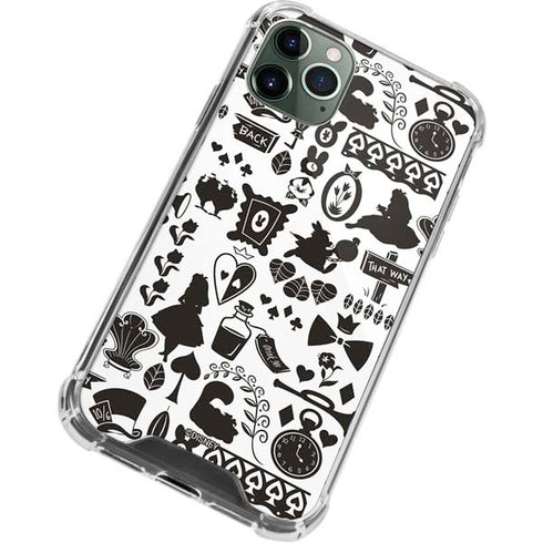 Disney Alice in Wonderland (animated) Silhouette Pattern iPhone 12 Pro Max Clear Case