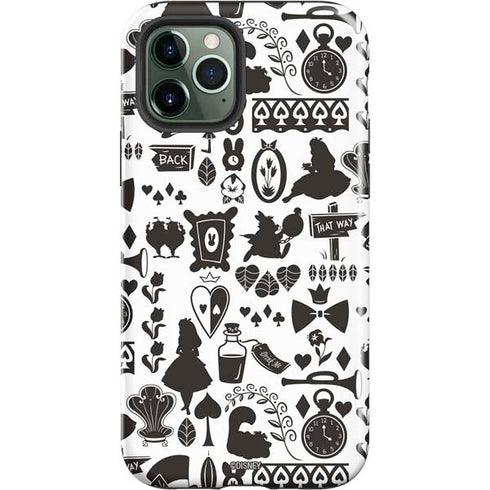 Disney Alice in Wonderland (animated) Silhouette Pattern iPhone 12 Pro Max Impact Case