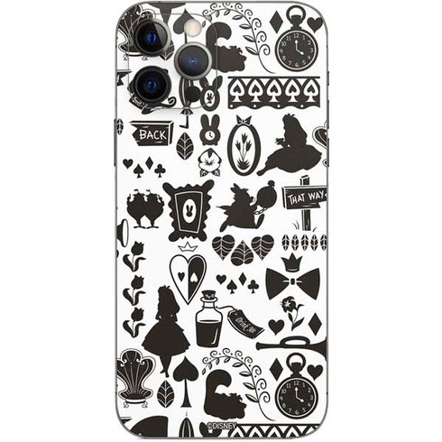 Disney Alice in Wonderland (animated) Silhouette Pattern iPhone 12 Pro Skin