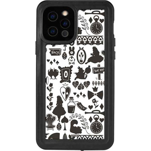 Disney Alice in Wonderland (animated) Silhouette Pattern iPhone 12 Pro Waterproof Case