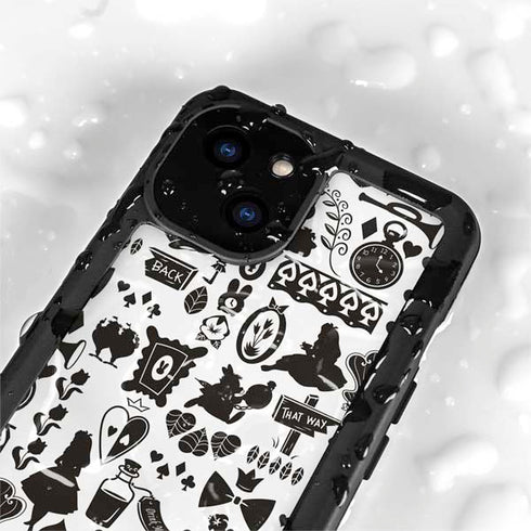 Disney Alice in Wonderland (animated) Silhouette Pattern iPhone 13 Mini Waterproof Case