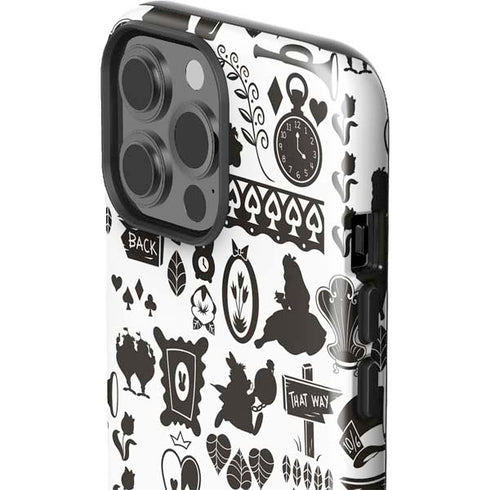 Disney Alice in Wonderland (animated) Silhouette Pattern iPhone 13 Pro Max Impact Case