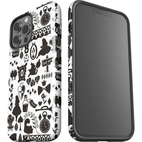 Disney Alice in Wonderland (animated) Silhouette Pattern iPhone 13 Pro Max Impact Case