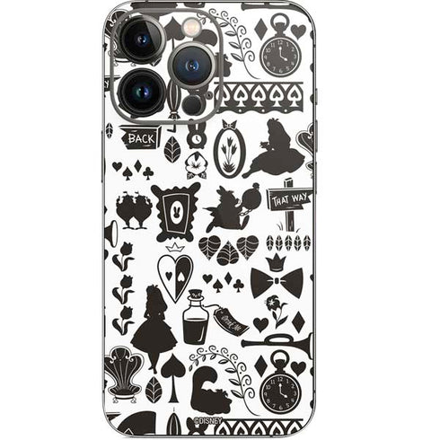 Disney Alice in Wonderland (animated) Silhouette Pattern iPhone 13 Pro Skin