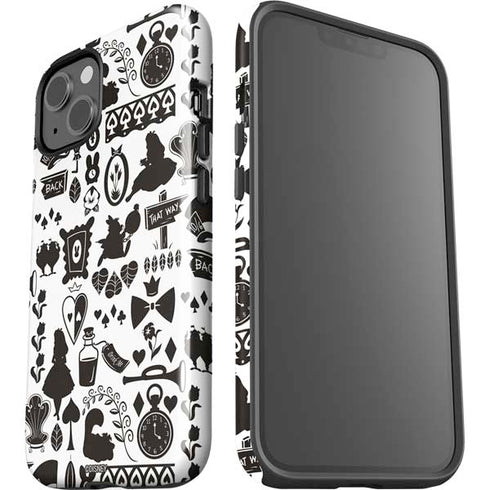 Disney Alice in Wonderland (animated) Silhouette Pattern iPhone 15 Impact Case