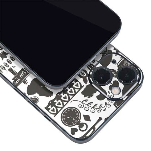 Disney Alice in Wonderland (animated) Silhouette Pattern iPhone 14 Plus Skin