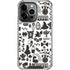 Disney Alice in Wonderland (animated) Silhouette Pattern iPhone 14 Pro Clear Case