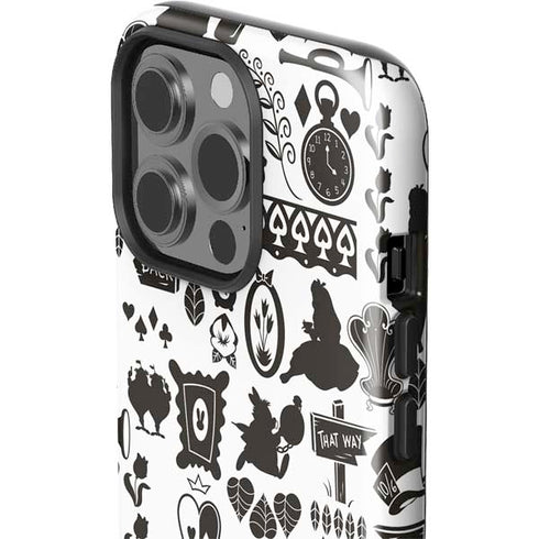 Disney Alice in Wonderland (animated) Silhouette Pattern iPhone 14 Pro Impact Case