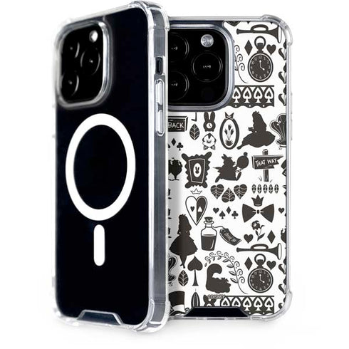 Disney Alice in Wonderland (animated) Silhouette Pattern iPhone 15 Pro MagSafe Case