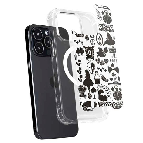 Disney Alice in Wonderland (animated) Silhouette Pattern iPhone 15 Pro MagSafe Case