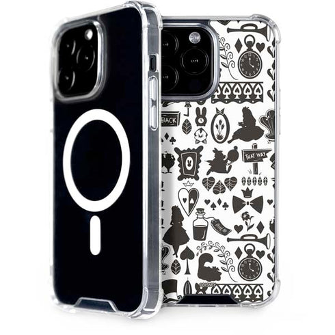 Disney Alice in Wonderland (animated) Silhouette Pattern iPhone 15 Pro Max MagSafe Case