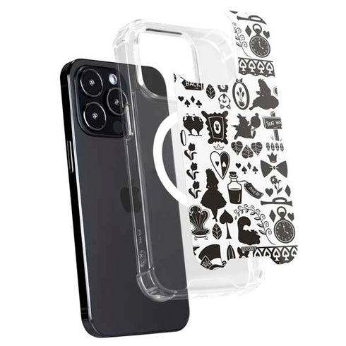 Disney Alice in Wonderland (animated) Silhouette Pattern iPhone 15 Pro Max MagSafe Case