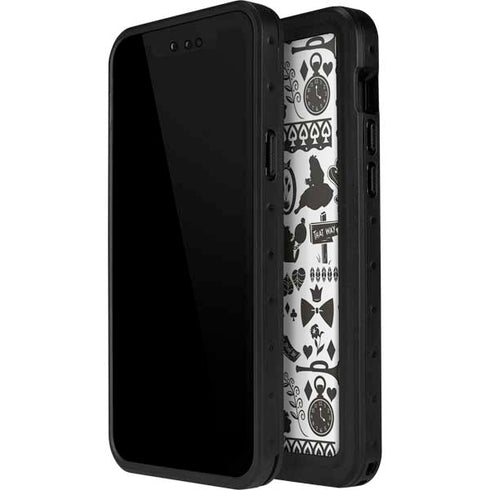 Disney Alice in Wonderland (animated) Silhouette Pattern iPhone 14 Pro Max Waterproof Case