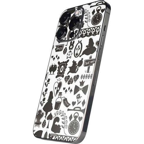 Disney Alice in Wonderland (animated) Silhouette Pattern iPhone 14 Pro Skin
