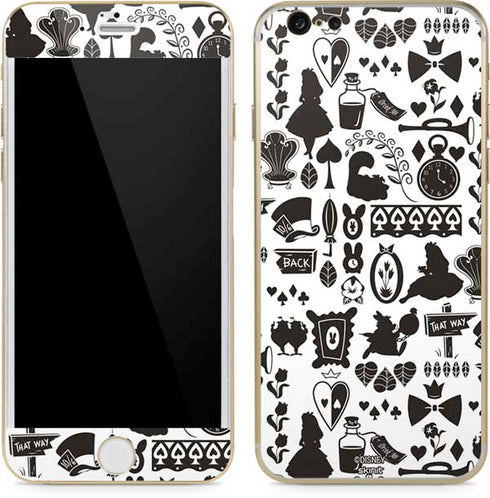 Disney Alice in Wonderland (animated) Silhouette Pattern iPhone 6/6s Skin