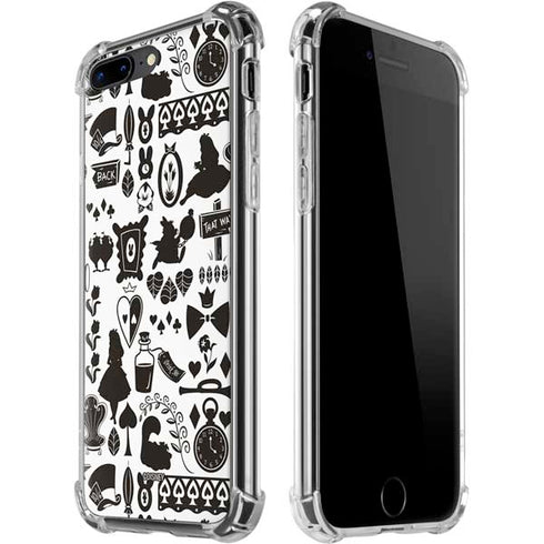 Disney Alice in Wonderland (animated) Silhouette Pattern iPhone 7/8 Plus Clear Case