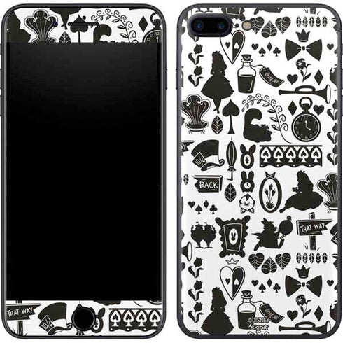 Disney Alice in Wonderland (animated) Silhouette Pattern iPhone 7 Plus Skin
