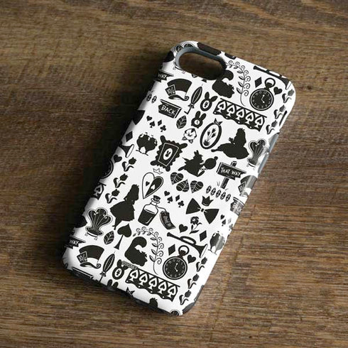 Disney Alice in Wonderland (animated) Silhouette Pattern iPhone 7 Pro Case