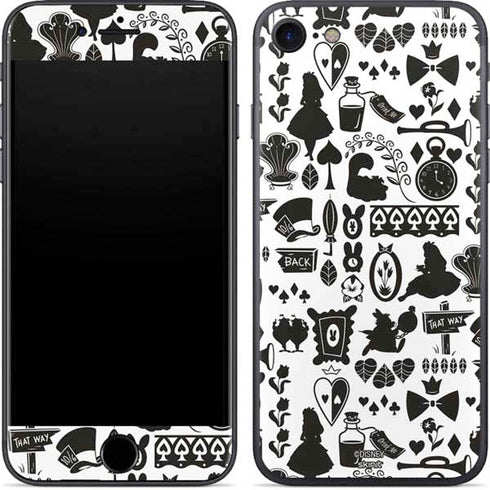 Disney Alice in Wonderland (animated) Silhouette Pattern iPhone 7 Skin