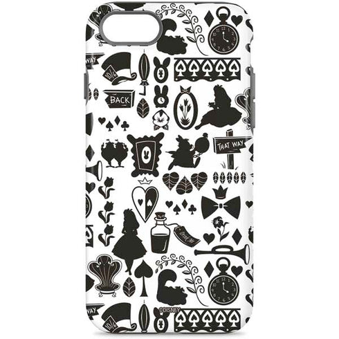 Disney Alice in Wonderland (animated) Silhouette Pattern iPhone 8 Pro Case