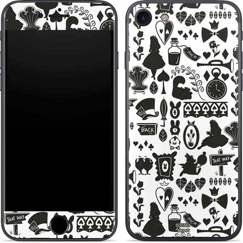 Disney Alice in Wonderland (animated) Silhouette Pattern iPhone 8 Skin