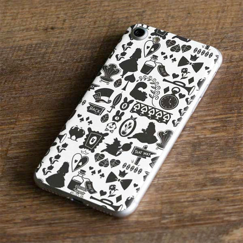 Disney Alice in Wonderland (animated) Silhouette Pattern iPhone 8 Skin