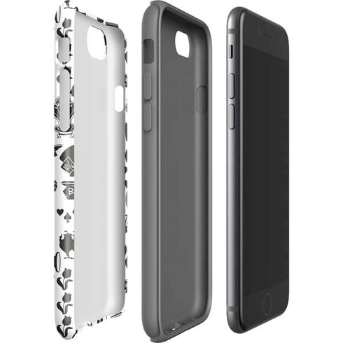 Disney Alice in Wonderland (animated) Silhouette Pattern iPhone SE (2nd & 3rd Gen) Pro Case