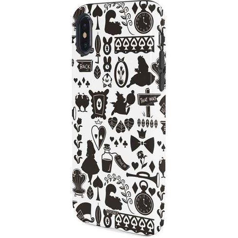 Disney Alice in Wonderland (animated) Silhouette Pattern iPhone X Pro Case