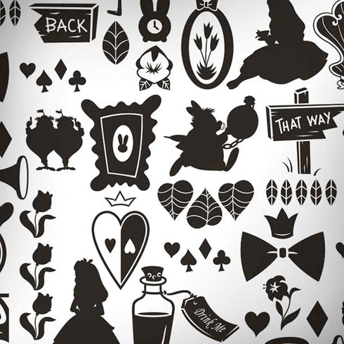 Disney Alice in Wonderland (animated) Silhouette Pattern iPhone X Pro Case