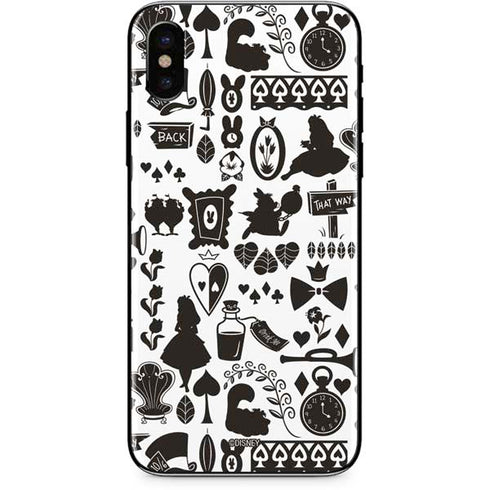 Disney Alice in Wonderland (animated) Silhouette Pattern iPhone X Skin