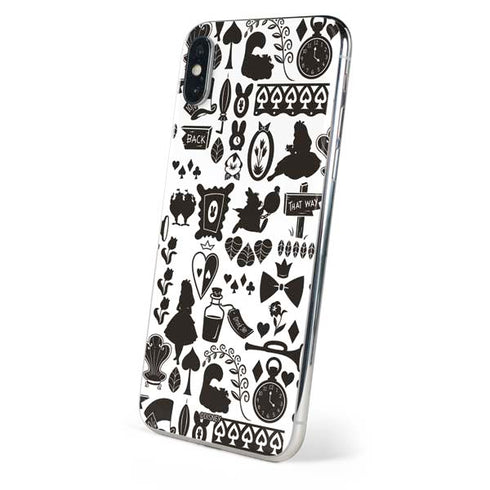Disney Alice in Wonderland (animated) Silhouette Pattern iPhone X Skin