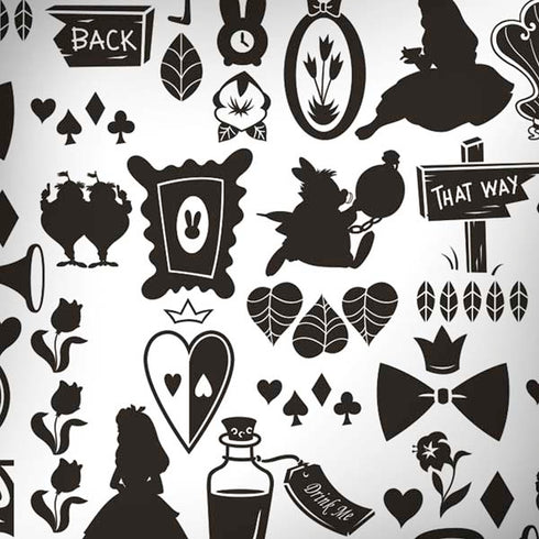 Disney Alice in Wonderland (animated) Silhouette Pattern iPhone X Skin