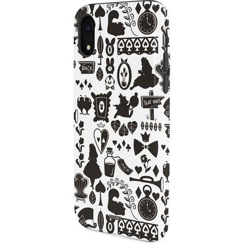 Disney Alice in Wonderland (animated) Silhouette Pattern iPhone XR Pro Case