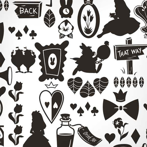 Disney Alice in Wonderland (animated) Silhouette Pattern iPhone XR Skin
