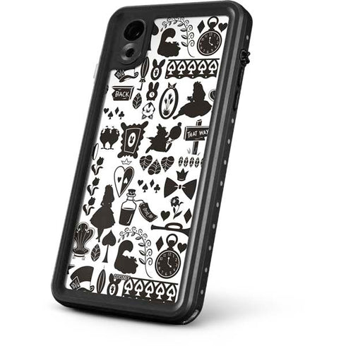 Disney Alice in Wonderland (animated) Silhouette Pattern iPhone XR Waterproof Case
